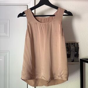 LUNYA dusty rose pink washable silk pajama tulip cropped tank top